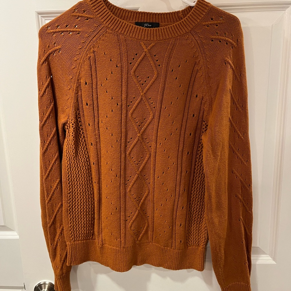 J. Crew Warm Orange Knit Sweater